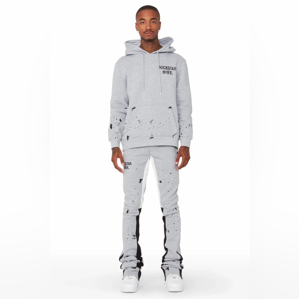 Raffer Grey Super Stacked Flare Pants